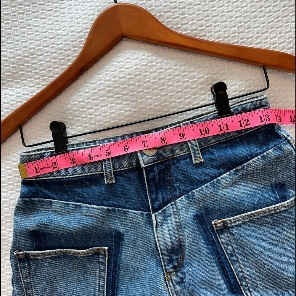 Sandro Paris Two-Toned Denim Shorts - Picture 12 of 13